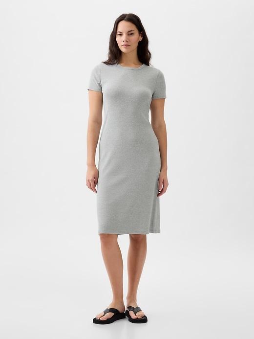 Modern Rib Midi T-Shirt Dress Product Image
