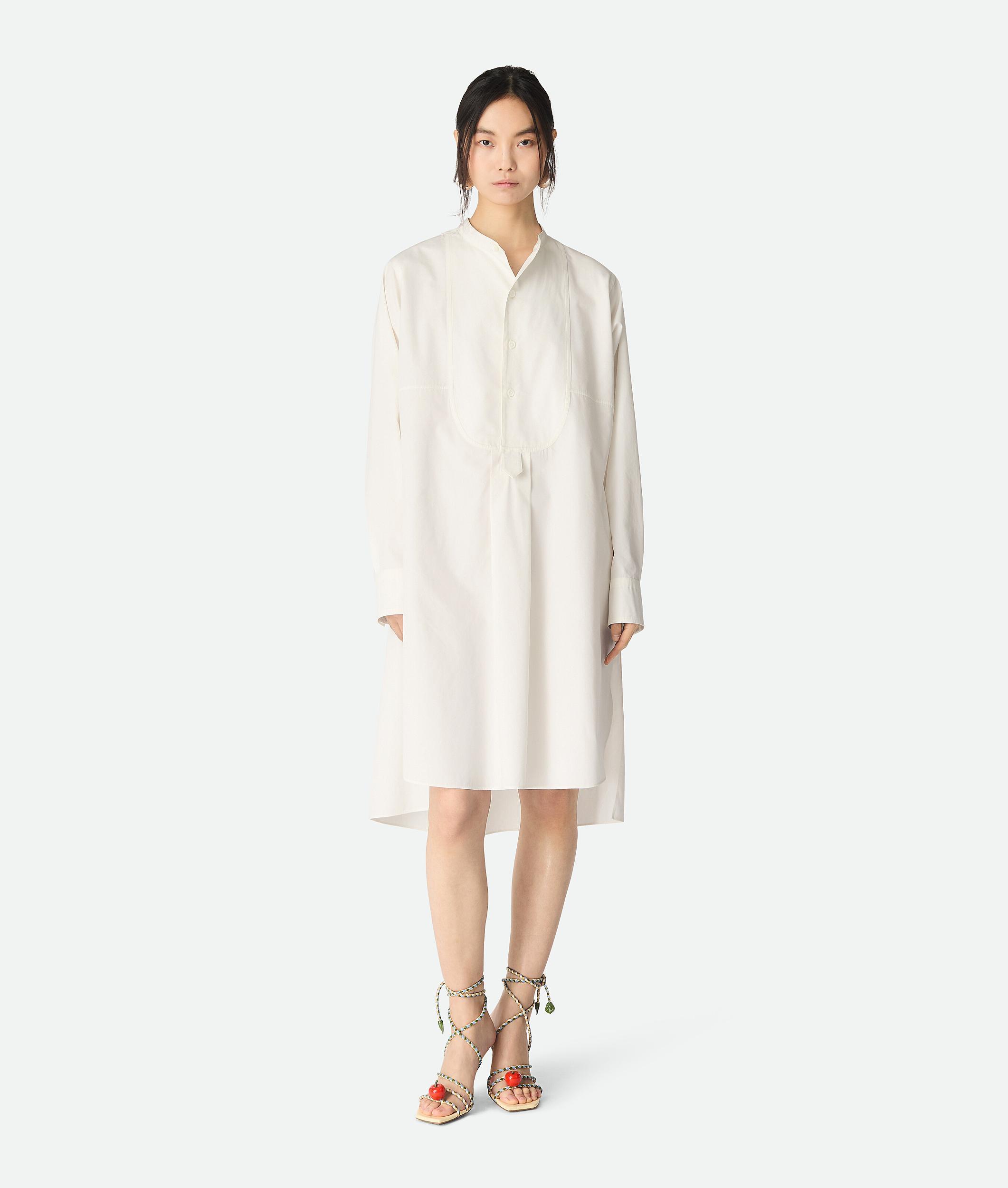 Women's Compact Cotton Dress in Chalk Product Image