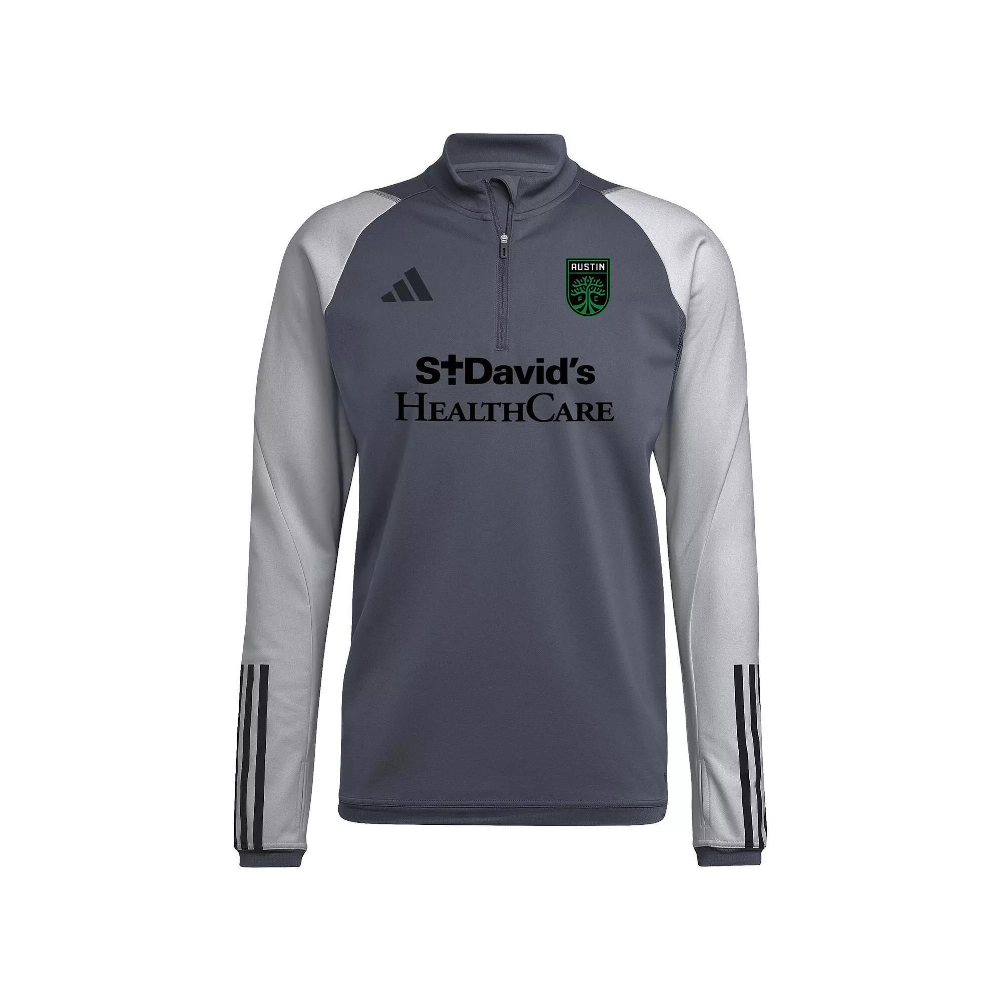 Mens adidas Gray Austin FC 2023 On-Field AEROREADY Quarter-Zip Training Top Product Image