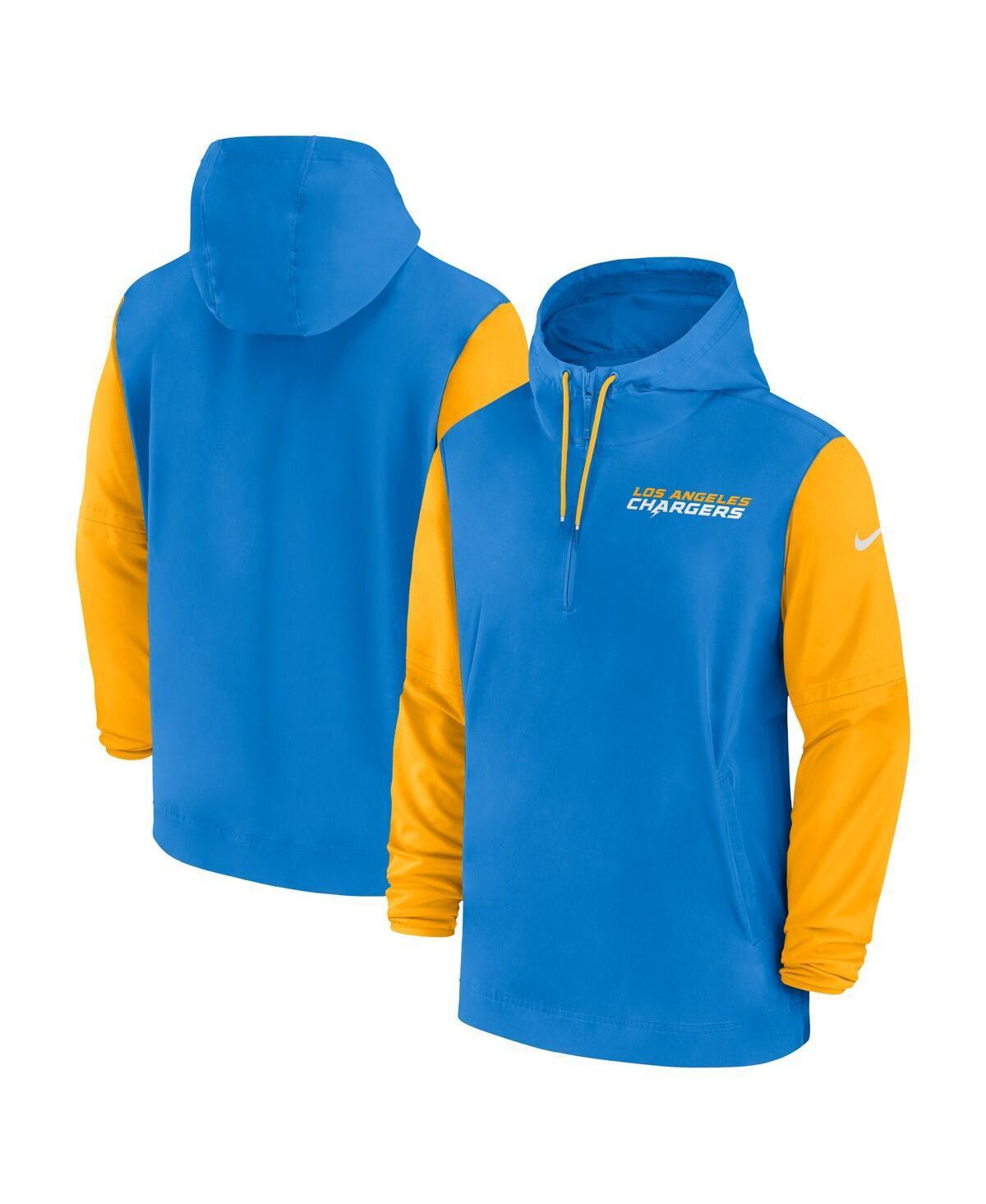 Los Angeles Chargers Sideline Pre-Game Player Nike Men's NFL 1/2-Zip Hooded Jacket Product Image