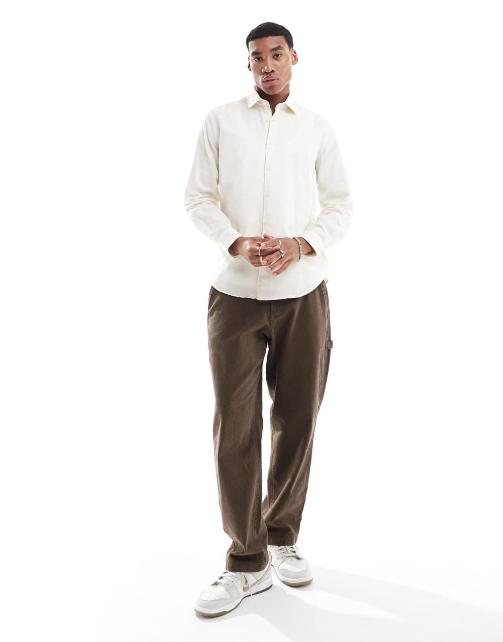Scalpers New Honeycomb Shirt In Off White  Product Image