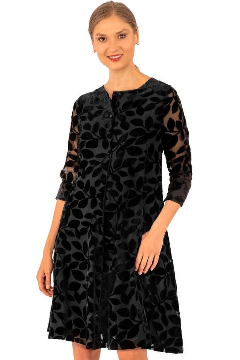 Ursula Swing Dress - Luxe Leaf Velvet Product Image