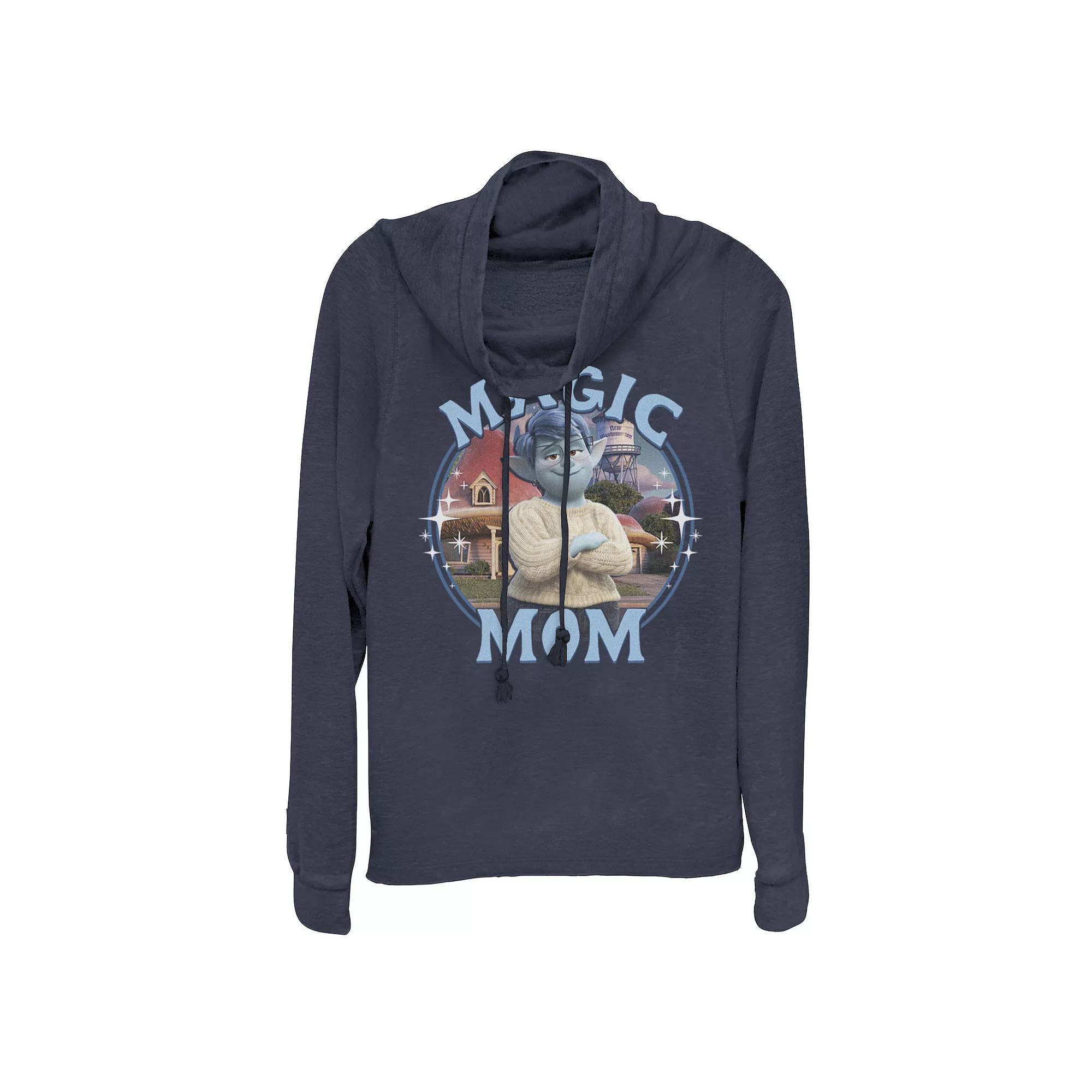 Disney / Pixar's Onward Women's Laurel Magic Mom Portrait Cowlneck Graphic Lightweight Long Sleeve, Girl's, Size: Medium, Blue Product Image