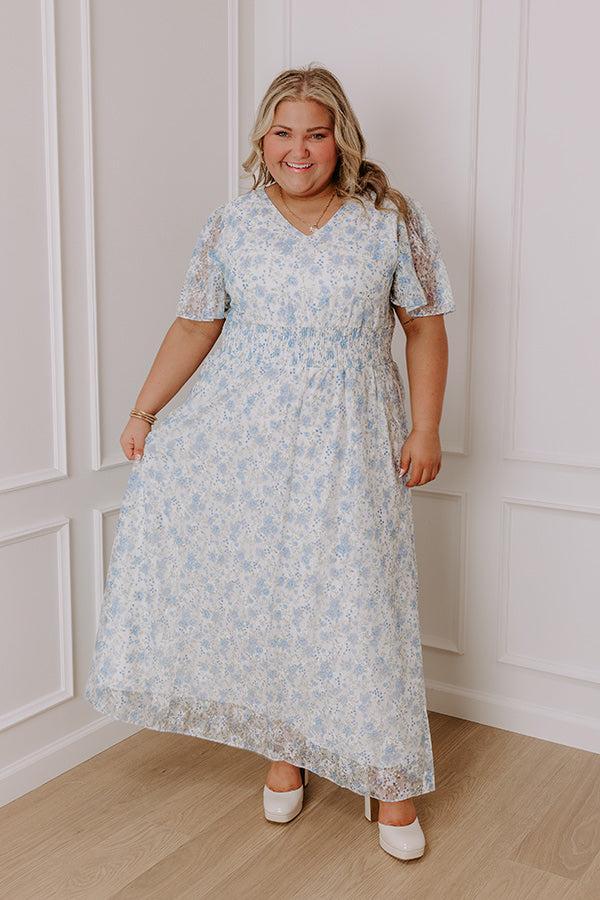 Rose Garden Soiree Lace Maxi Dress Curves Product Image