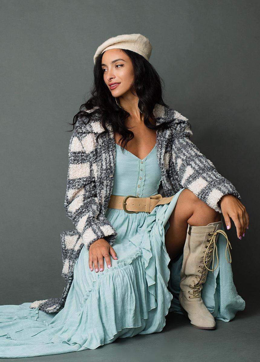 Everlie Dress in Blue Smoke Female Product Image