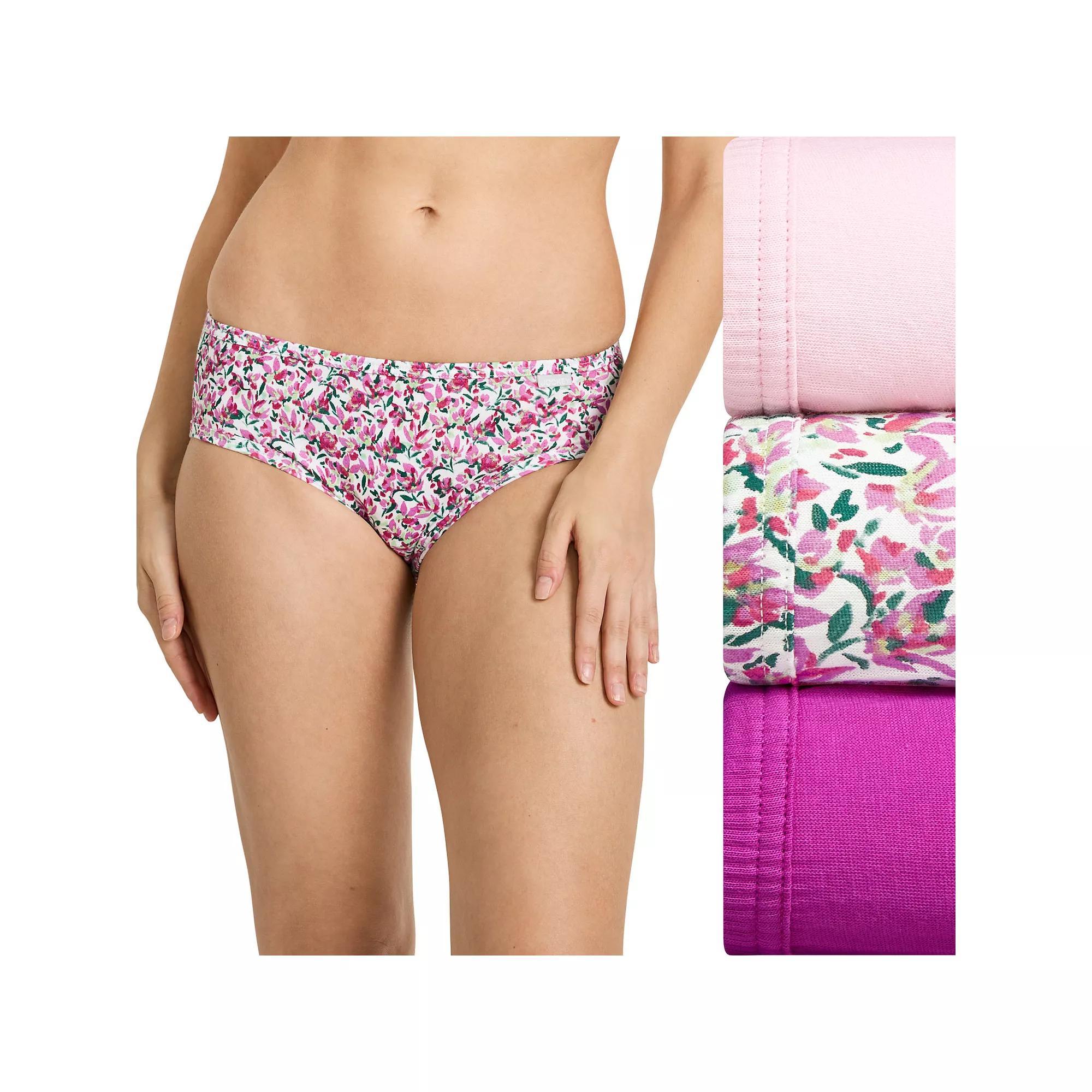Women's Jockey® Elance 3-Pack Bikini Panty Set 1489, Size: 6, Yellow Stripe Product Image