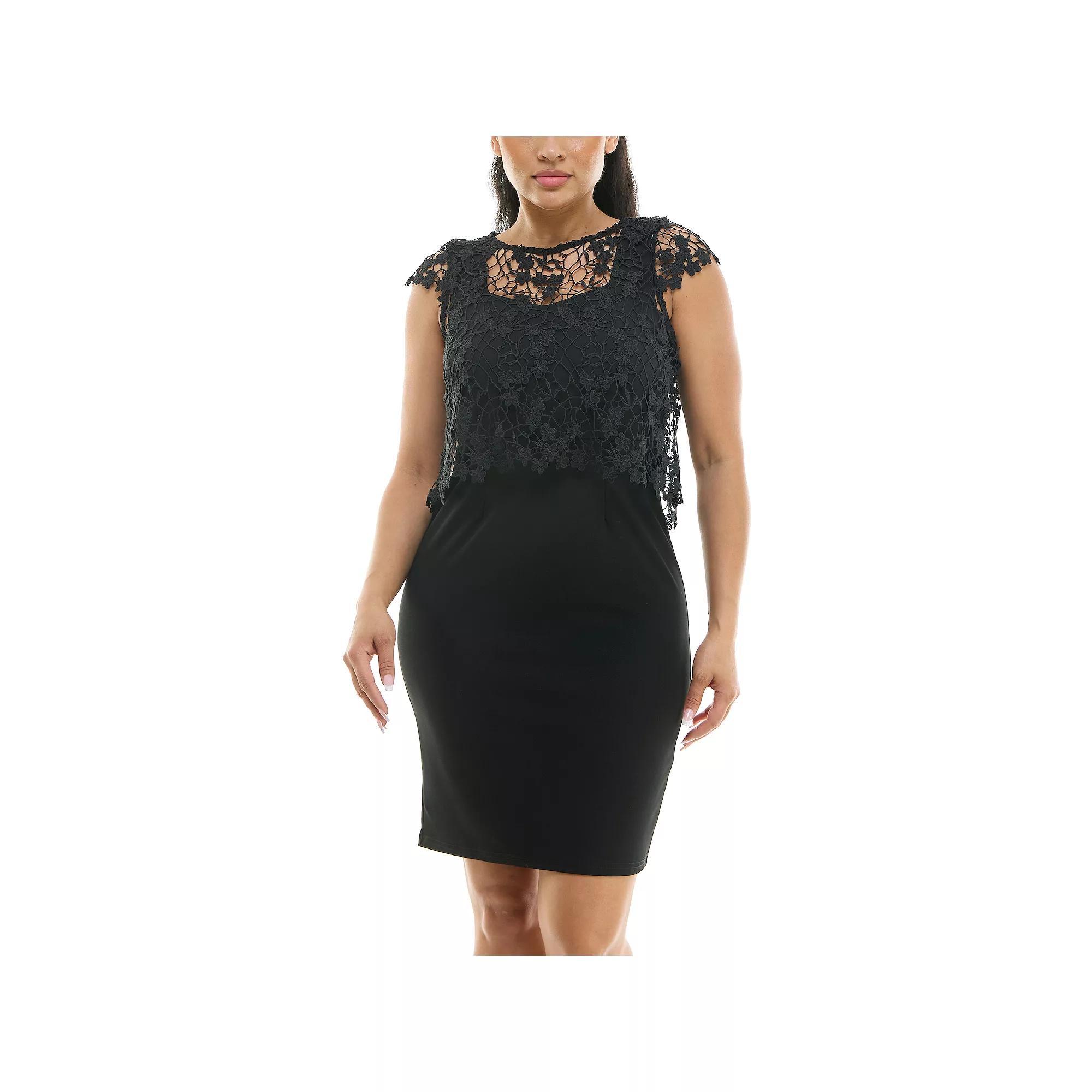 Womens Nina Leonard Floral Flyaway Sheath Dress Product Image