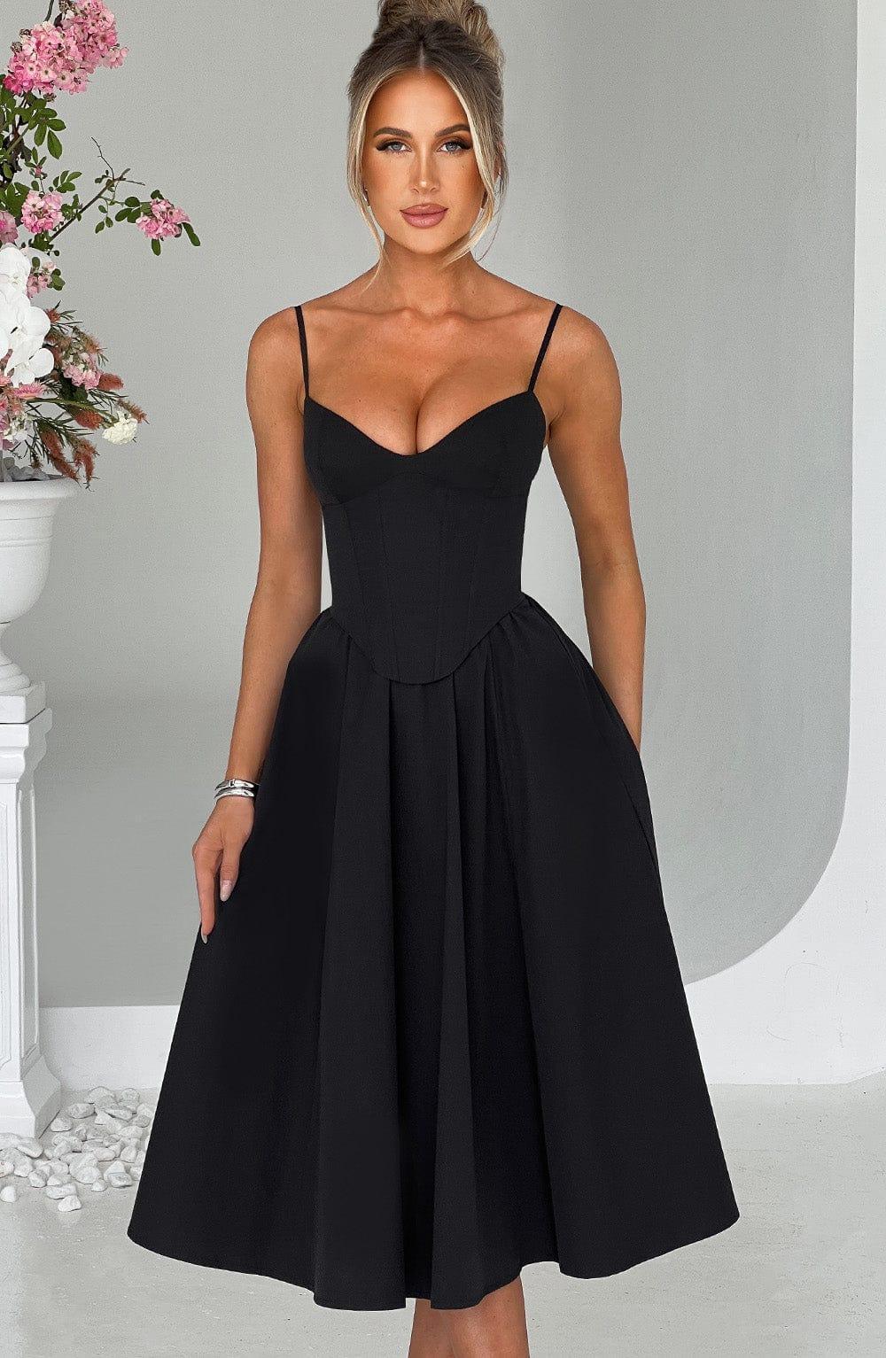 Mariella Midi Dress - Black Product Image