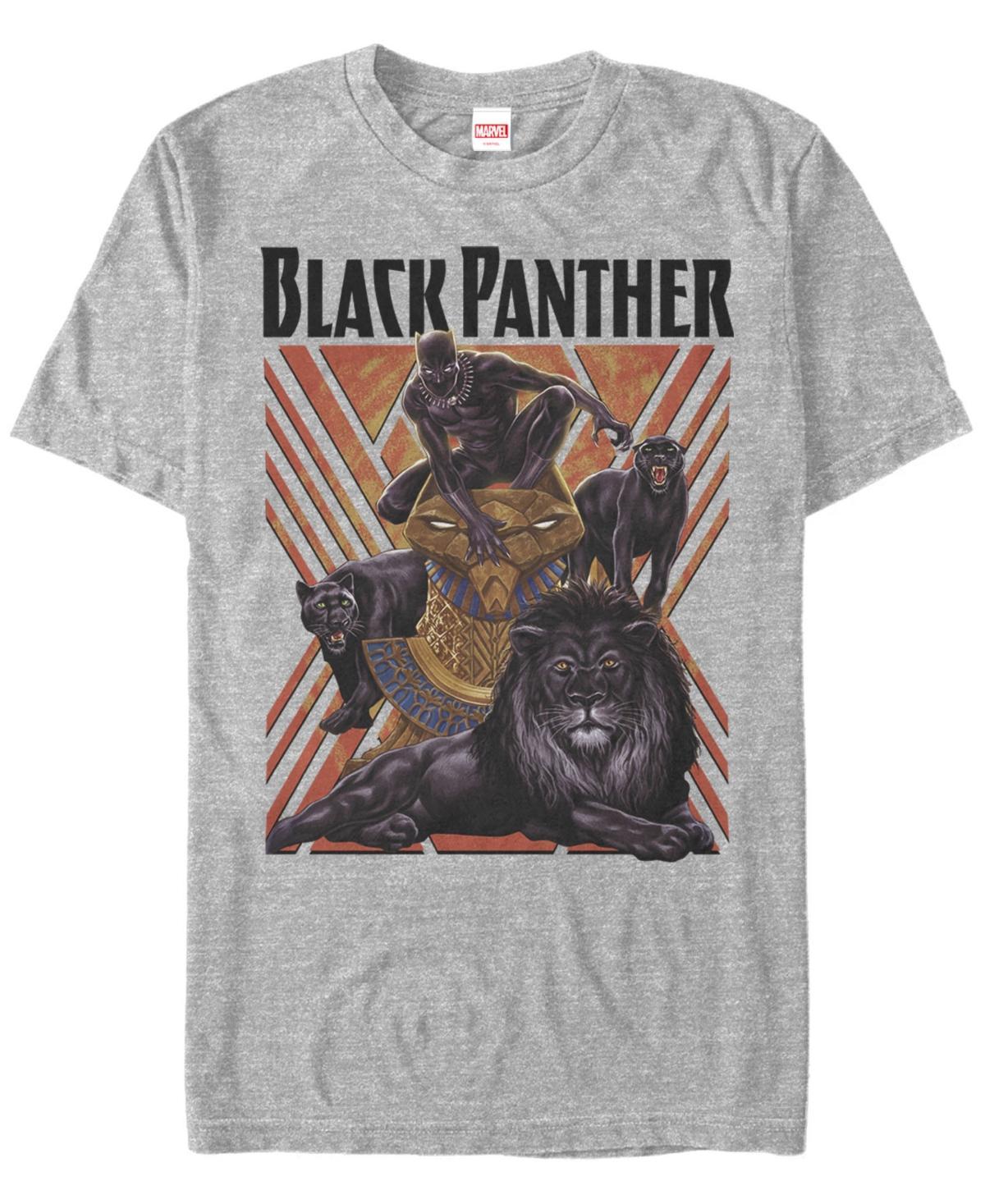 Men's Marvel Comics Black Panther Lion Tee, Size: XXL, Athletic Grey Product Image