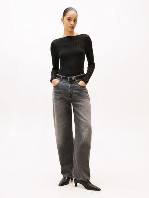 Ribbed Boatneck Top Product Image