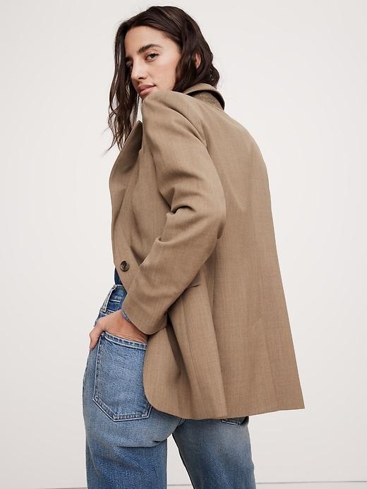 Slim Italian Wool Blazer Product Image