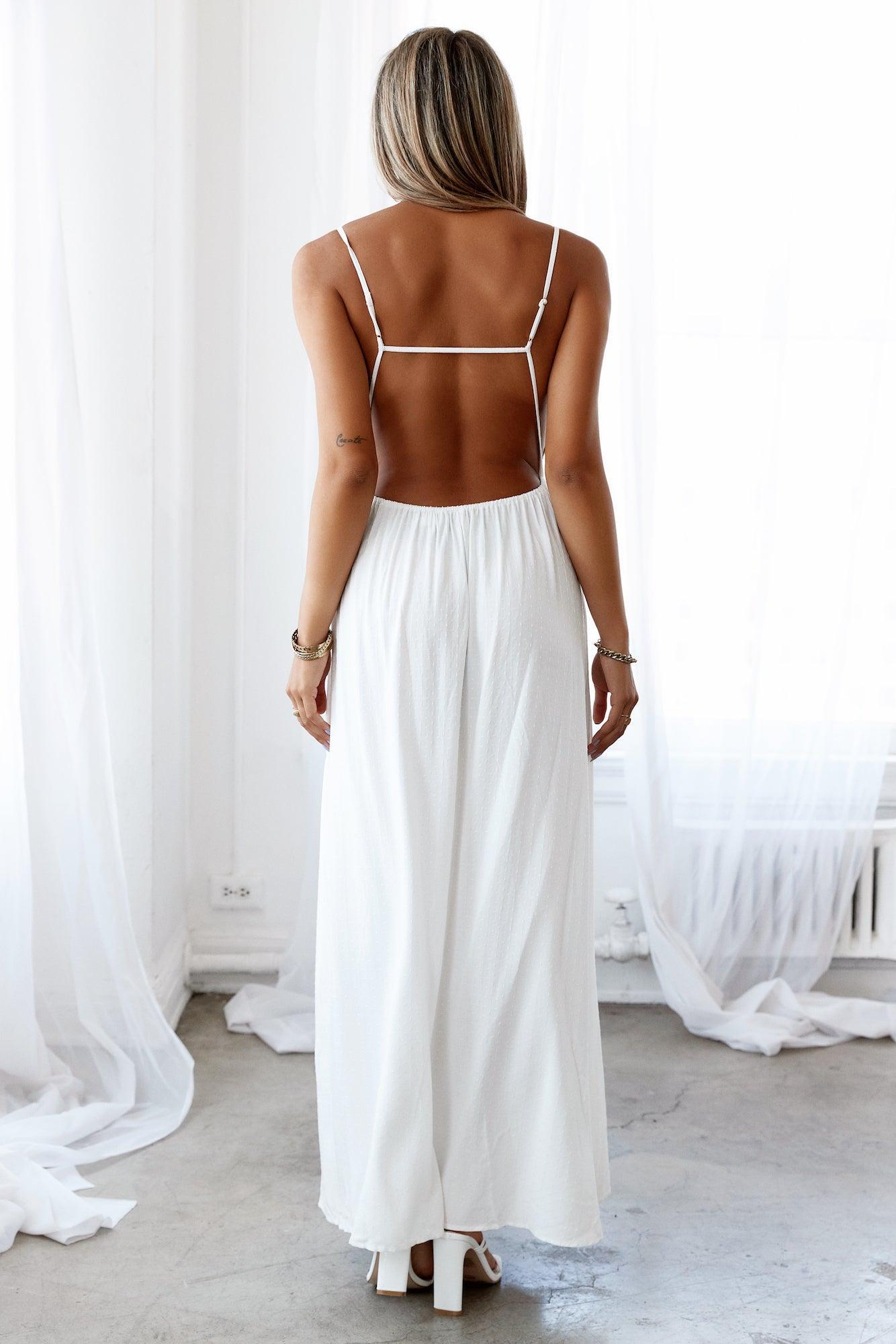 HELLO MOLLY Soft Breeze Maxi Dress White Product Image