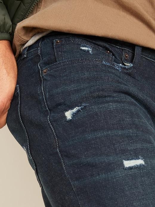 Built-In Flex Dark-Wash Ripped Boot-Cut Jeans Product Image
