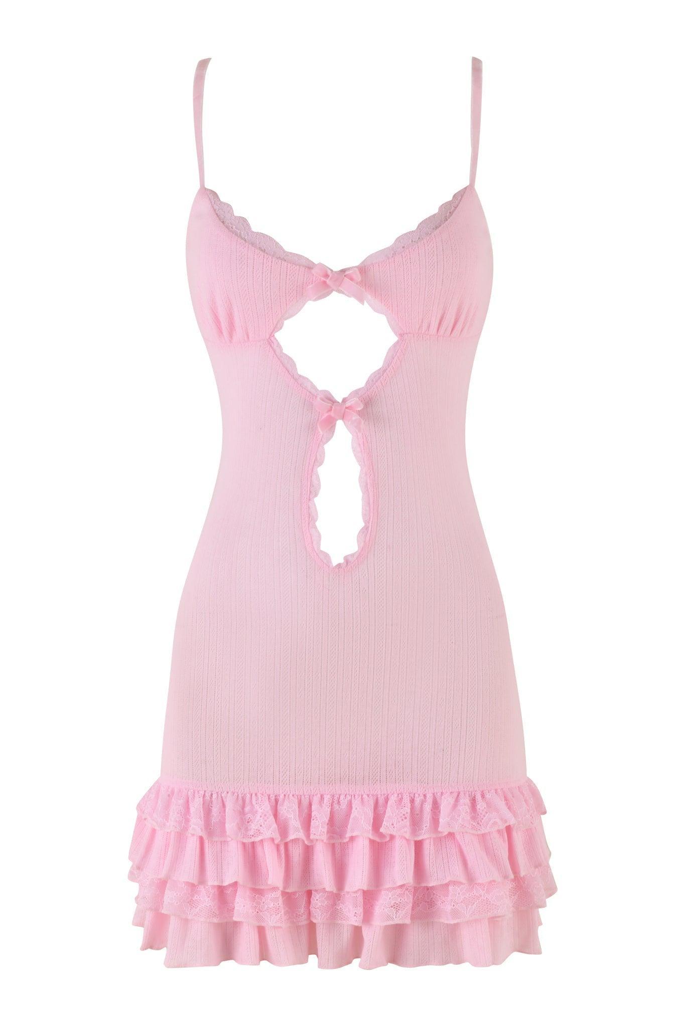 MIRABELLE DRESS - PINK : LACE Product Image