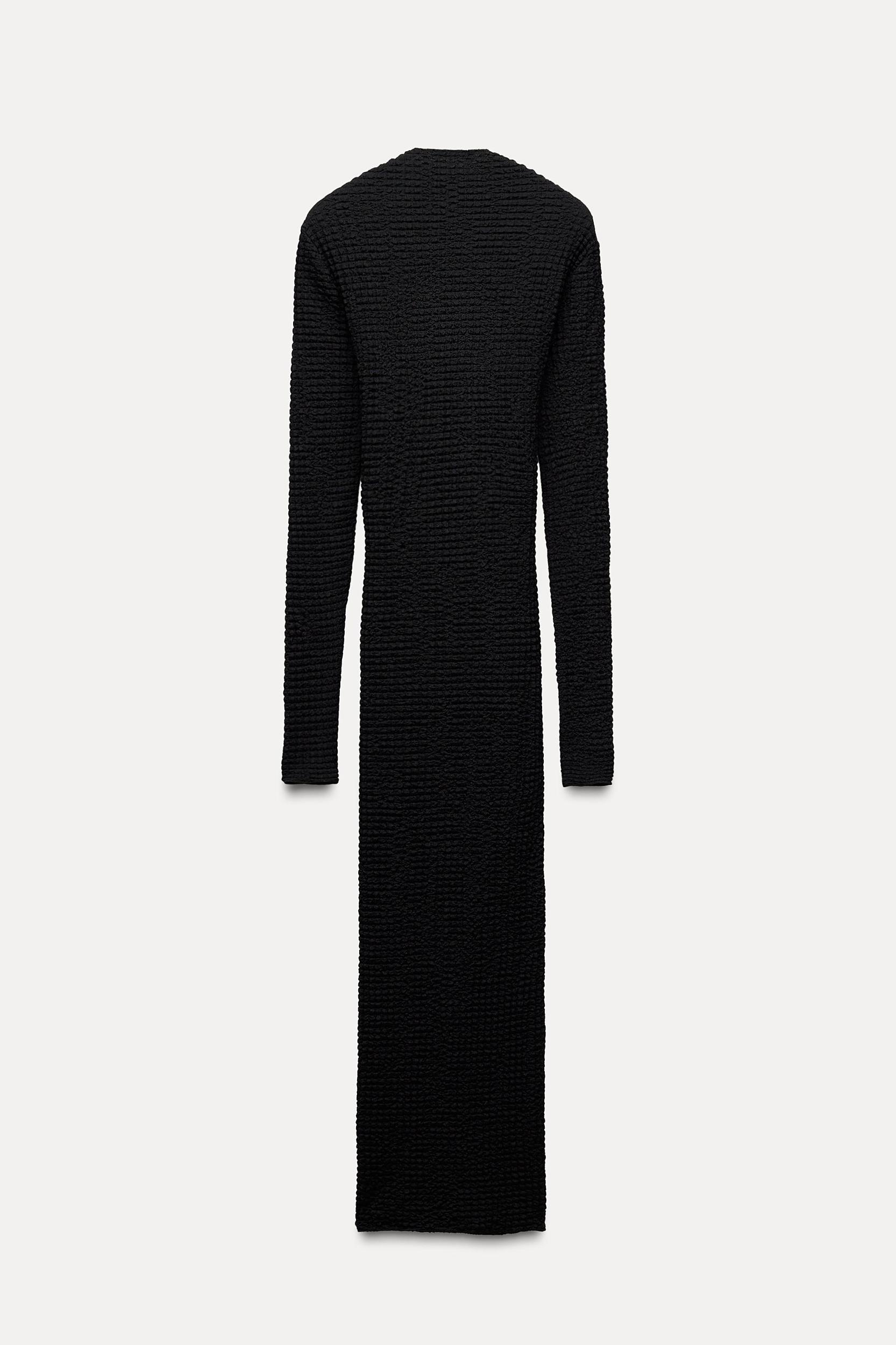 TEXTURED MIDI DRESS Product Image