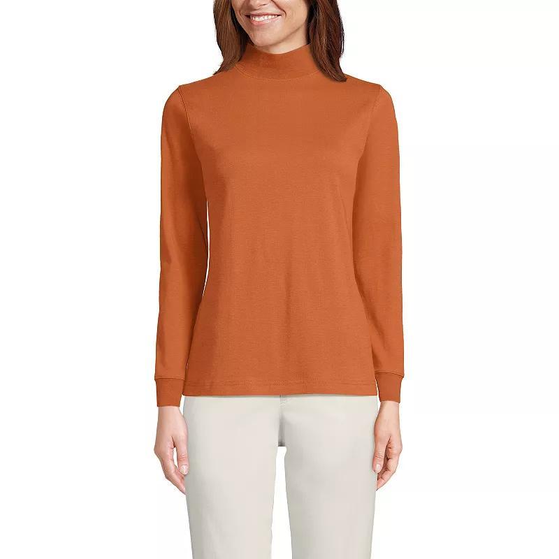 Womens Lands End Relaxed Mockneck Top Product Image