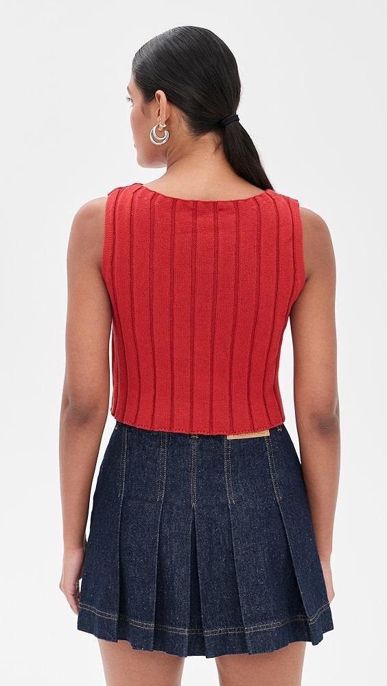 Reformation Callie Cotton Ribbed Sweater Tank | Shopbop Product Image