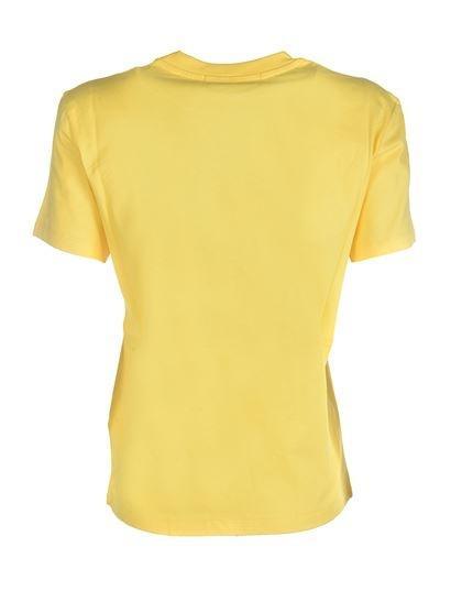 MSGM Round-necked Logo T-shirt In Yellow Product Image