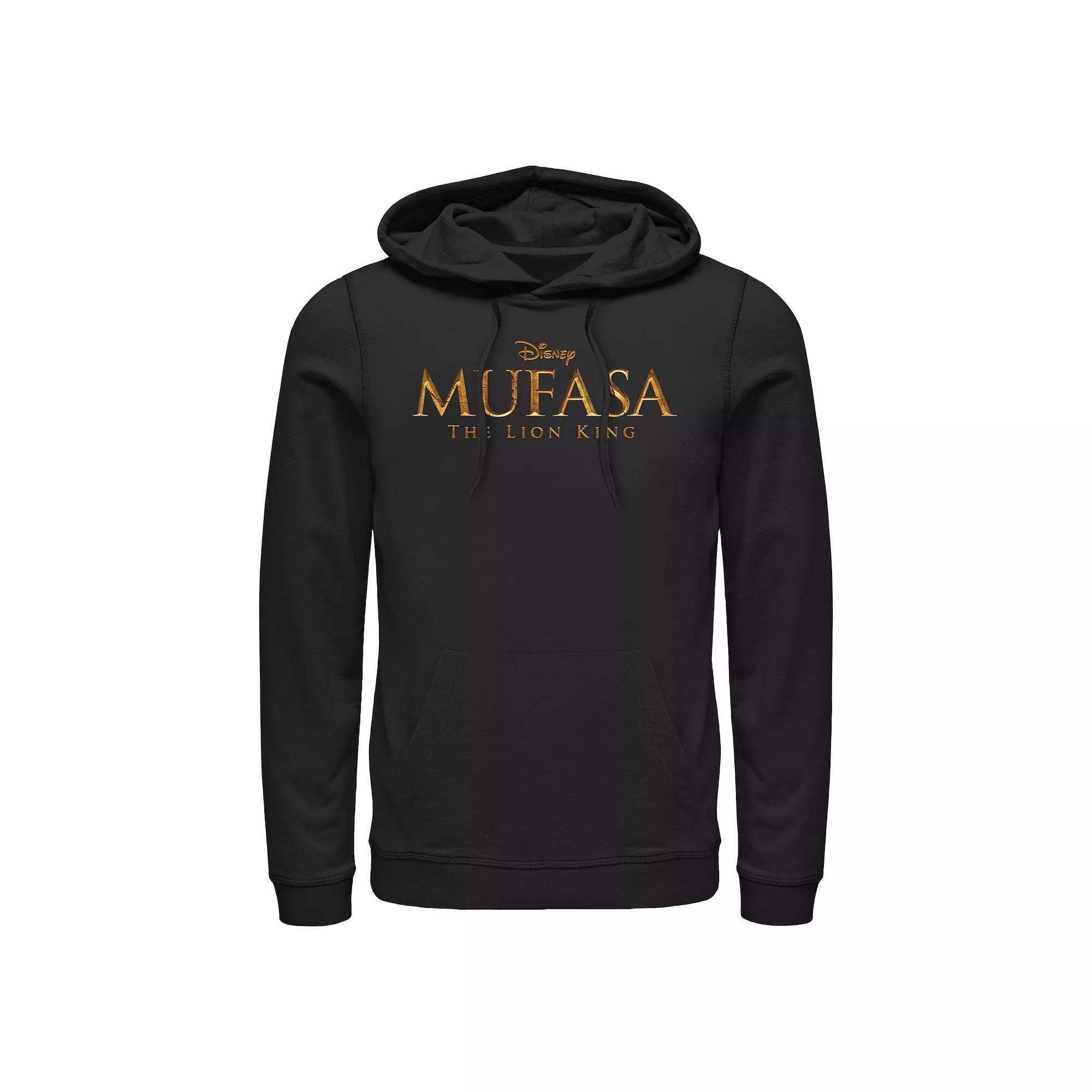 Disney's Mufasa The Lion King Title Logo Men's Graphic Hoodie, Size: Large, Black Product Image