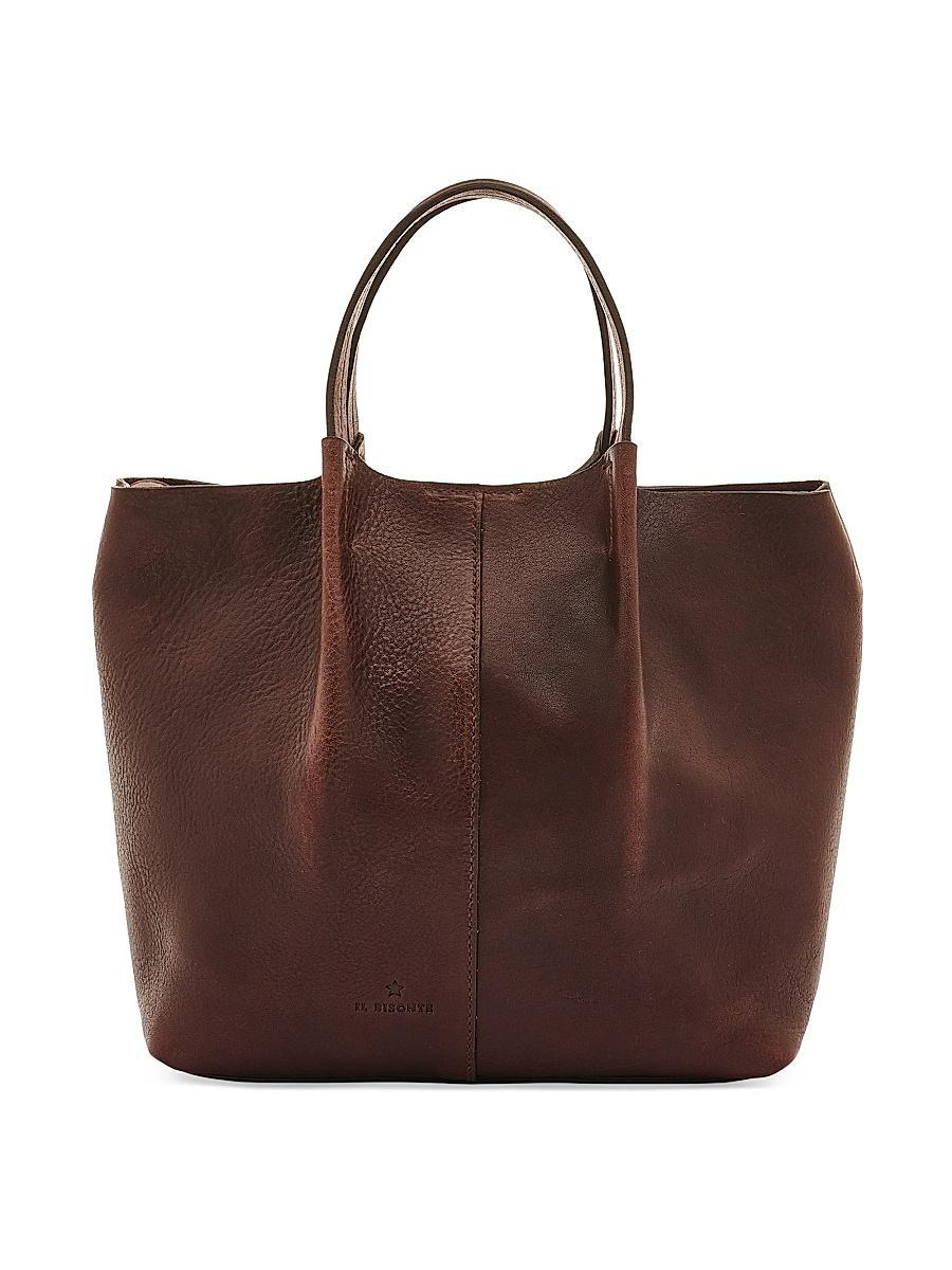 Womens Nina Leather Tote Bag Product Image