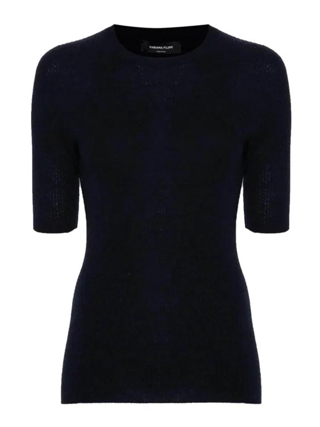 FABIANA FILIPPI Ribbed Sweater In Blue Product Image