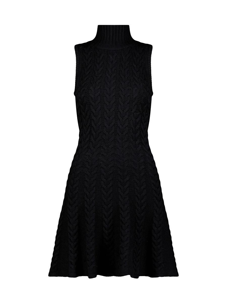 Womens Cotton-Blend Cable-Knit Minidress Product Image
