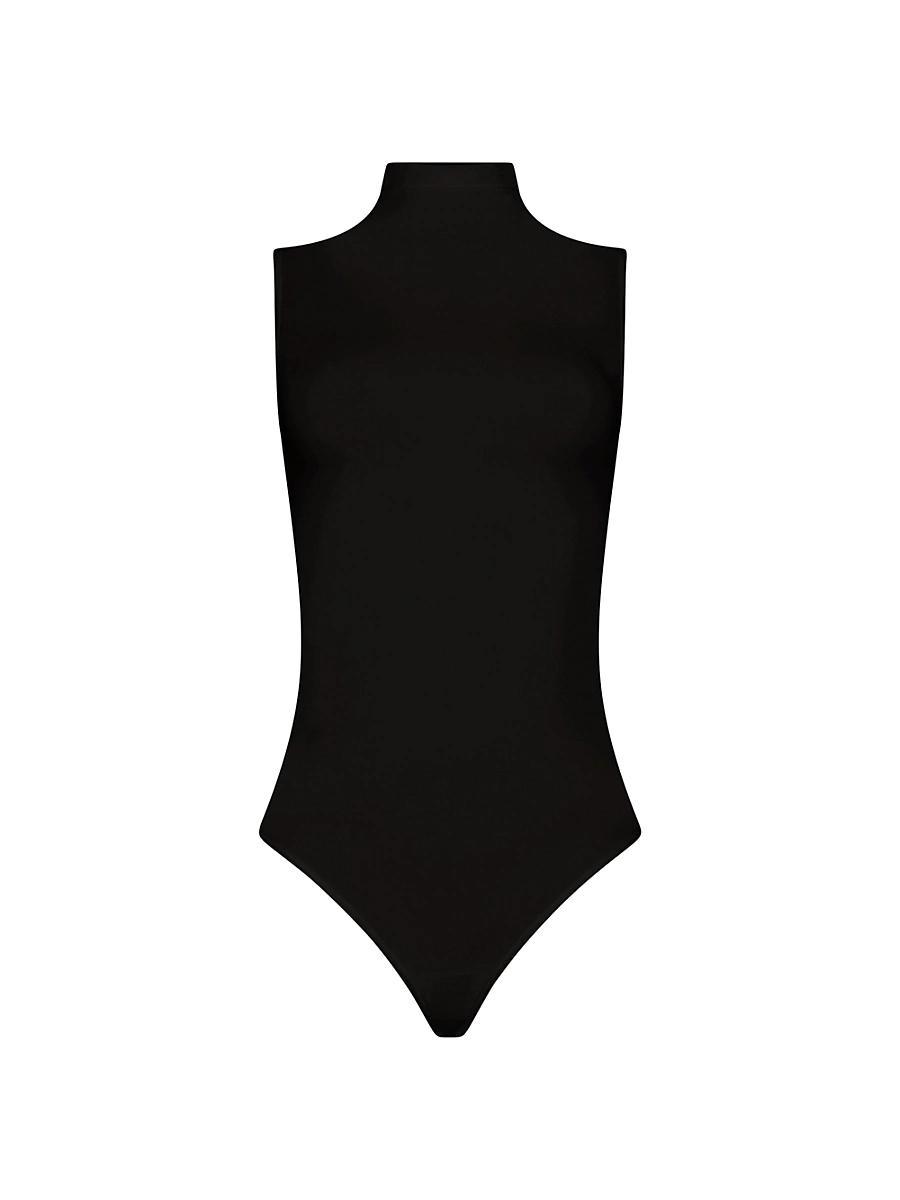 Womens Mock Turtleneck Sleeveless Bodysuit Product Image