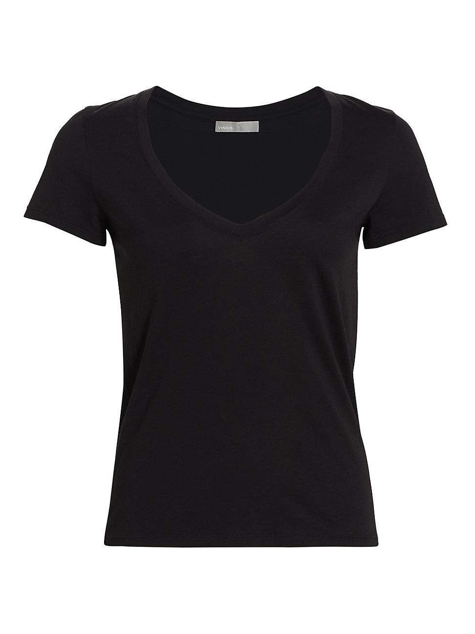 Essential Pima Cotton V-Neck Tee Product Image