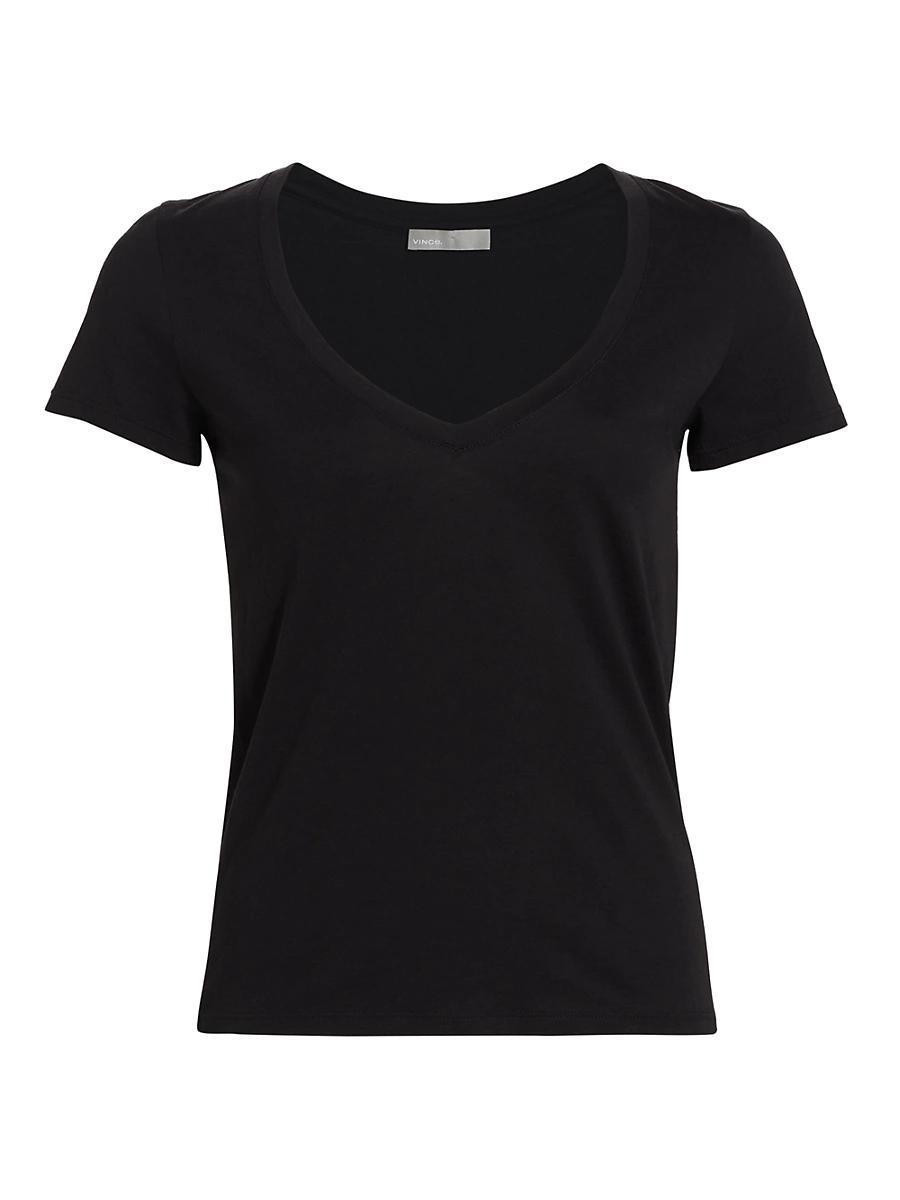 Essential Pima Cotton V-Neck Tee Product Image