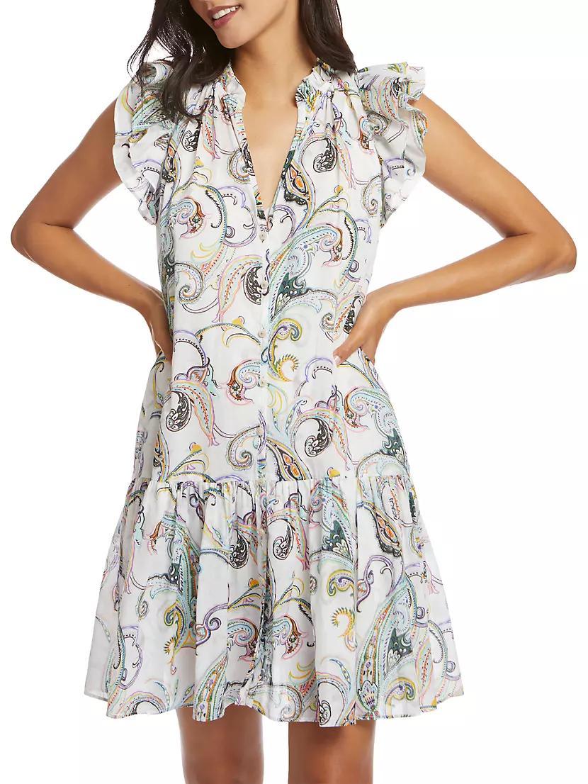Savannah Paisley-Print Minidress Product Image