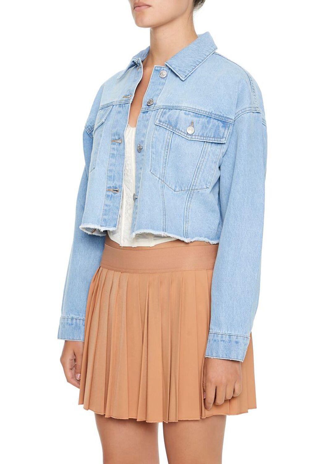 Cropped Denim Trucker Jacket | Forever 21 Product Image