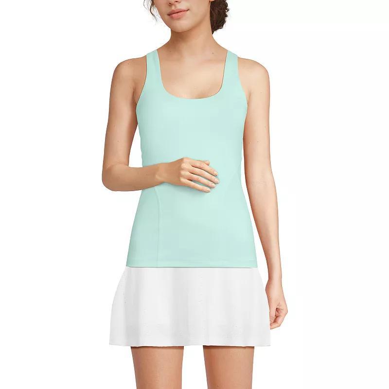 Women's Lands' End High Impact Scoop Neck Active Tank Top, Size: Small, Rich Camel Product Image