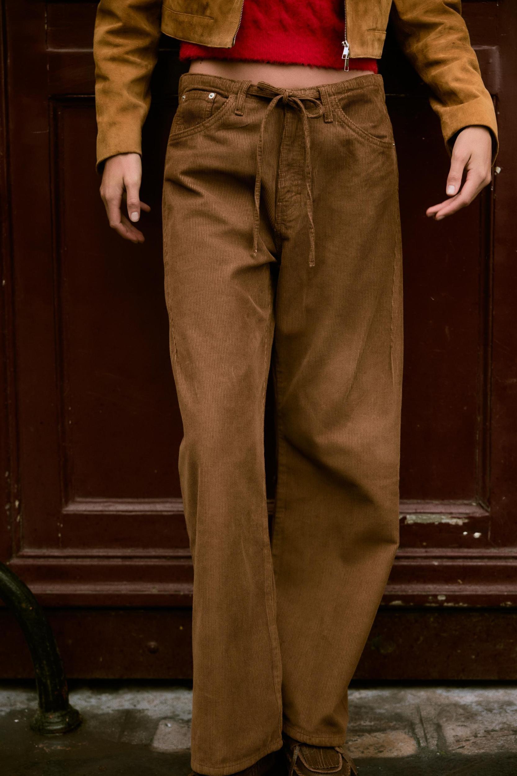 DRAWSTRING CORDUROY PANTS Product Image