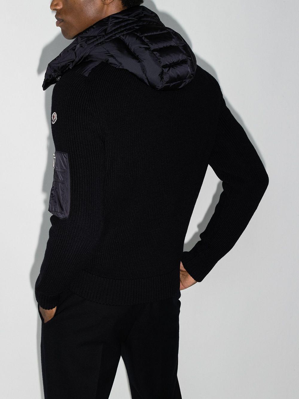knit detail padded jacket Product Image