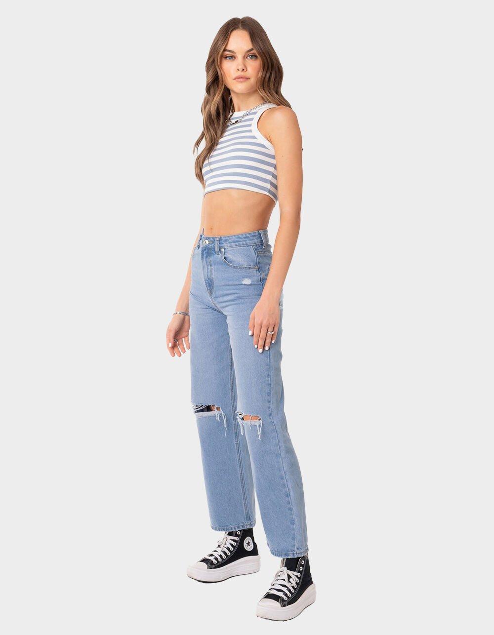 EDIKTED Lori High Rise Wide Leg Jeans Product Image