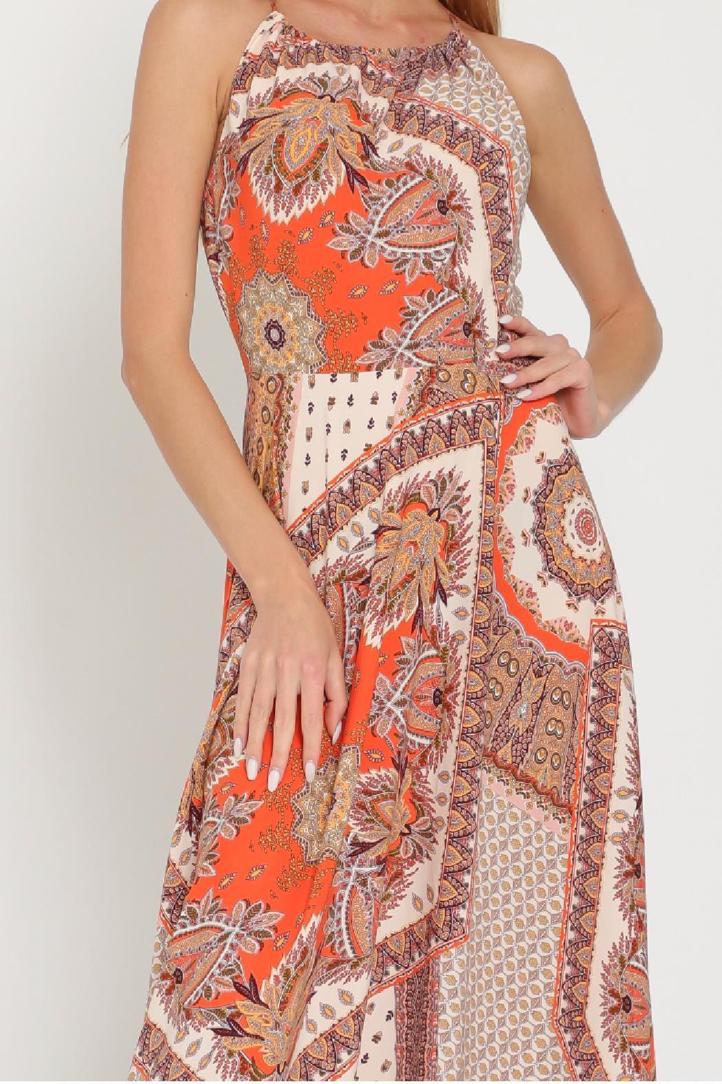 Halter Back Cross Strap Maxi Dress Product Image