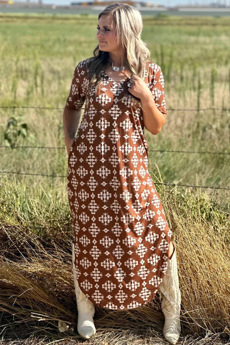 Sterling Kreek Meet Me In Wyoming Maxi Dress Product Image