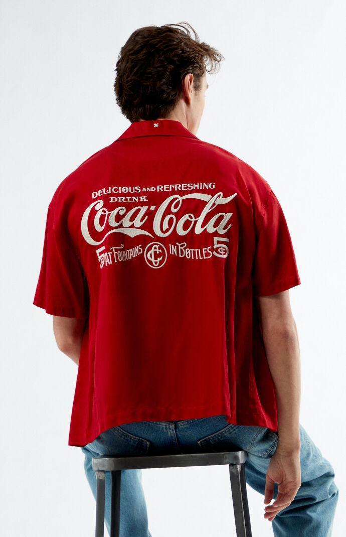 Coca-Cola Men's By PacSun Fountains Woven Camp Shirt Product Image