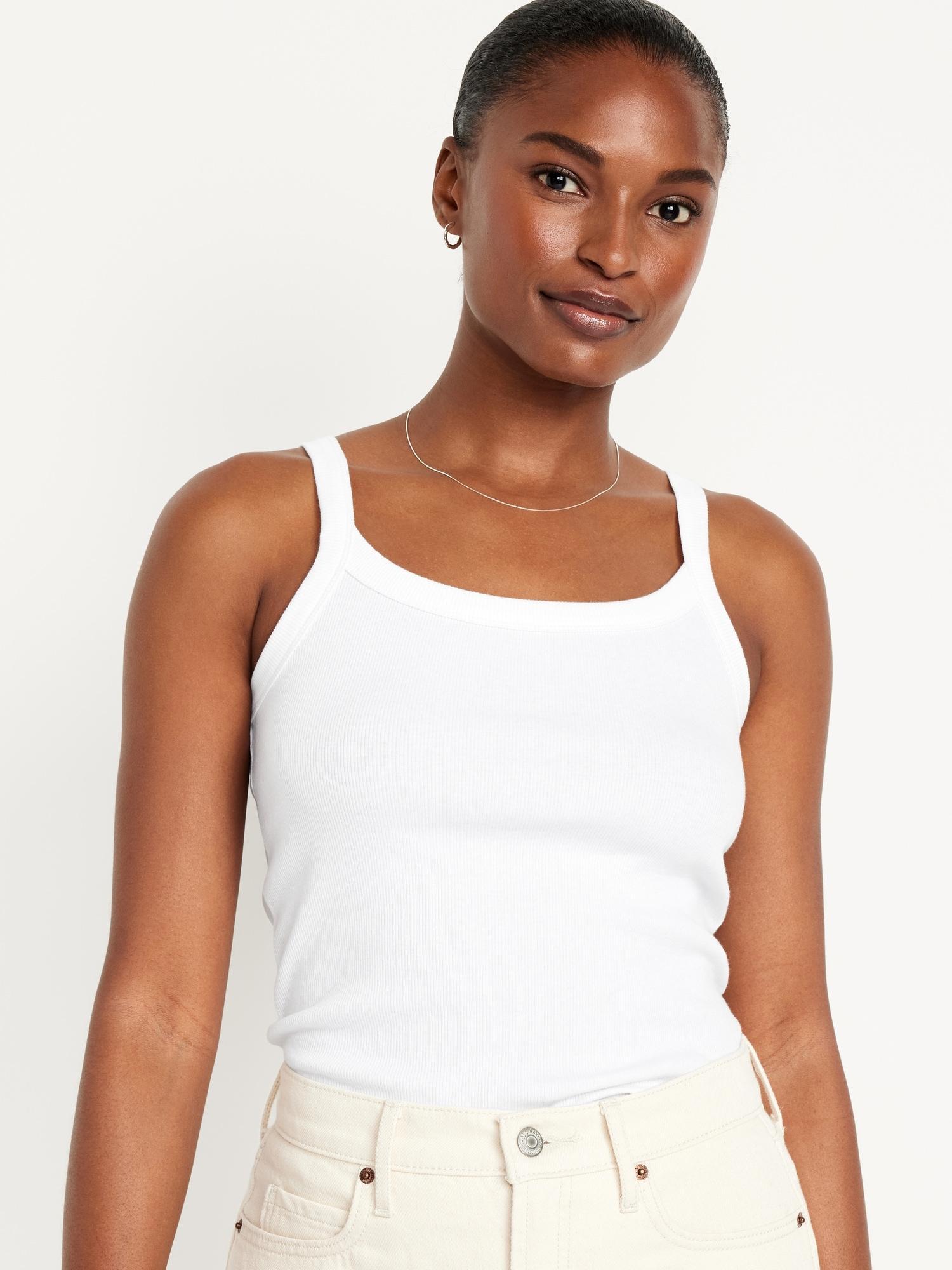 Fitted Rib-Knit Tank Top Product Image