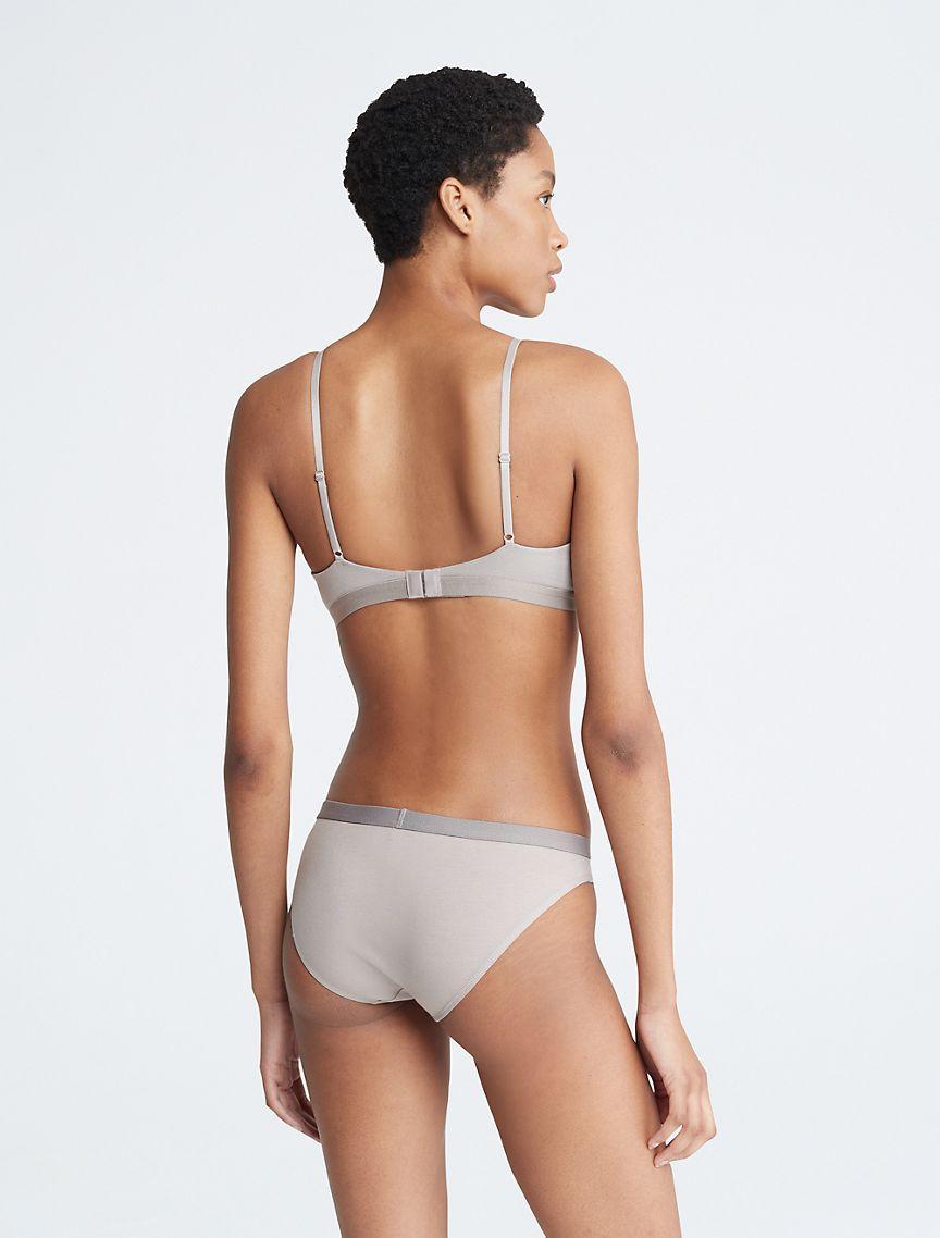 Calvin Klein Women's Future Shift Unlined Triangle Bralette - Grey - XS Product Image