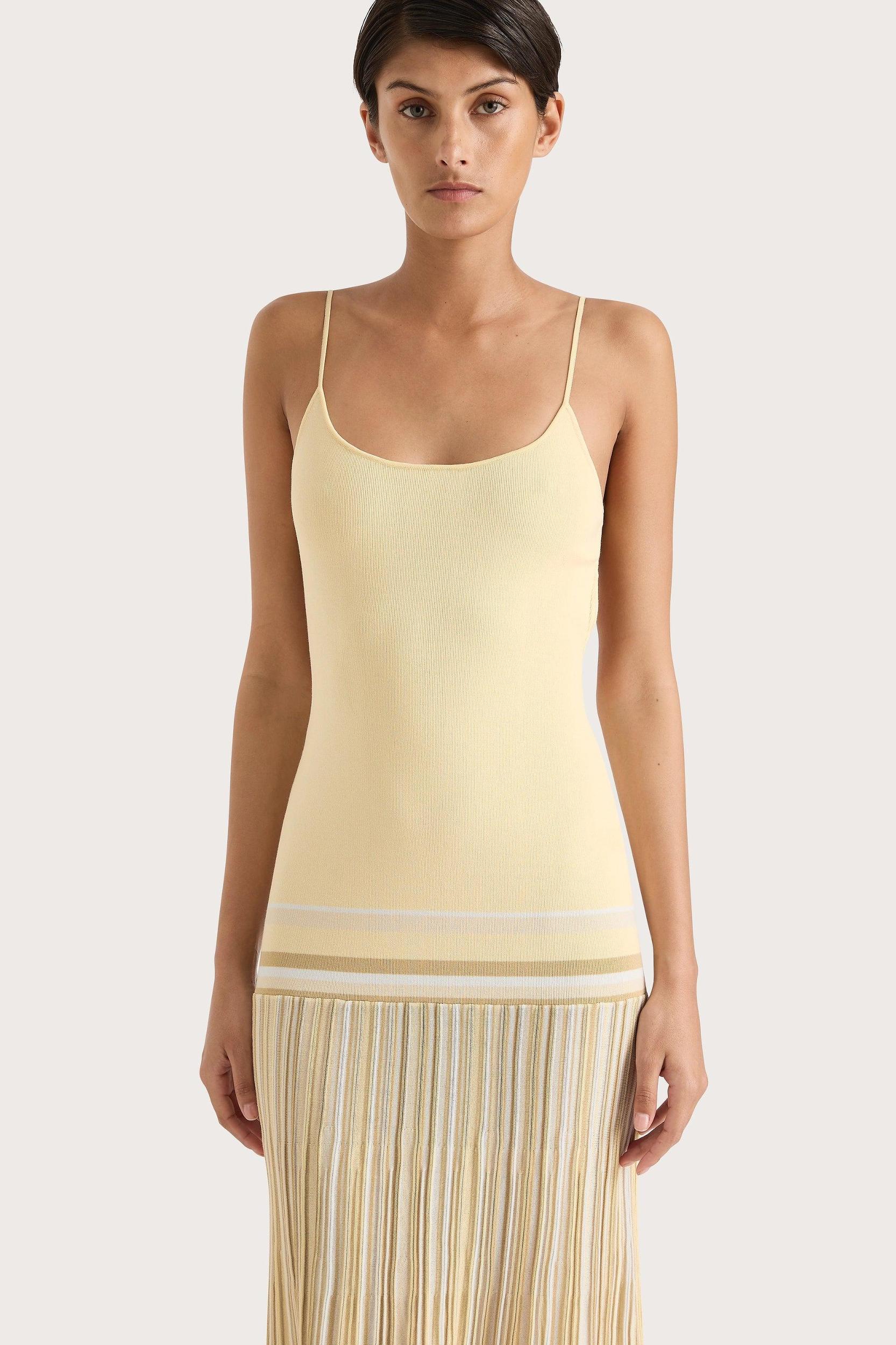 Citara Maxi Dress Butter Stripe Product Image