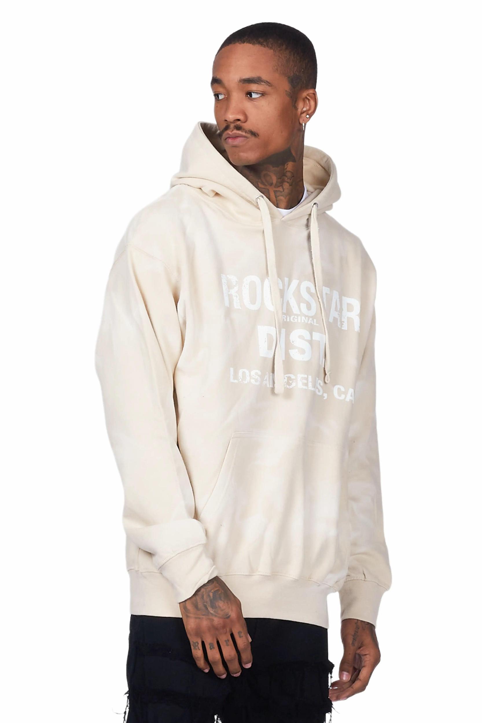 Nelly Beige Graphic Hoodie Male Product Image