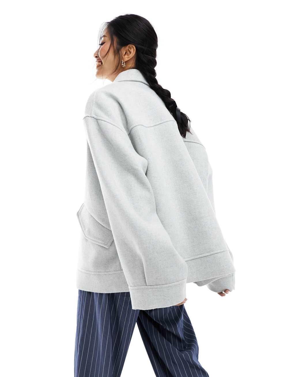 ASOS DESIGN wool blend bomber jacket Product Image