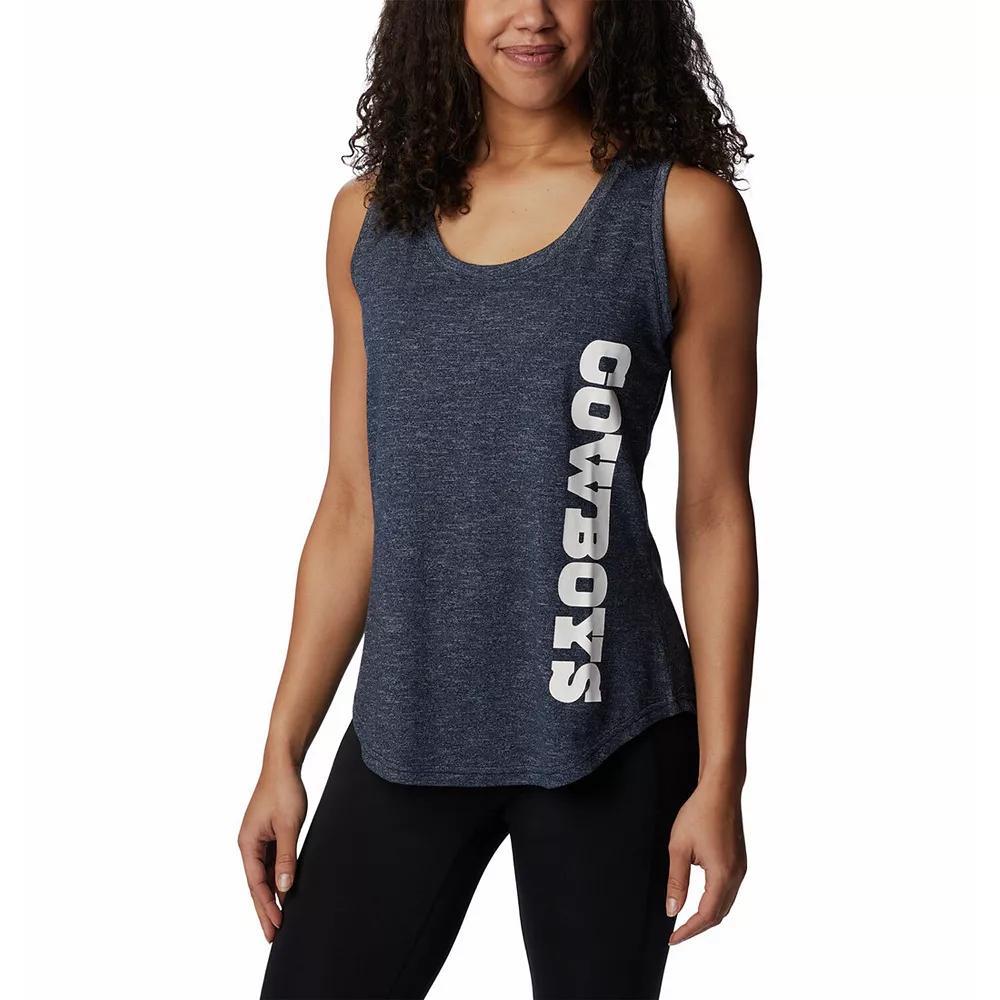 Women's Columbia Navy Dallas Cowboys Cades Cape Omni-Wick Tri-Blend Tank Top, Size: XS, Blue Product Image