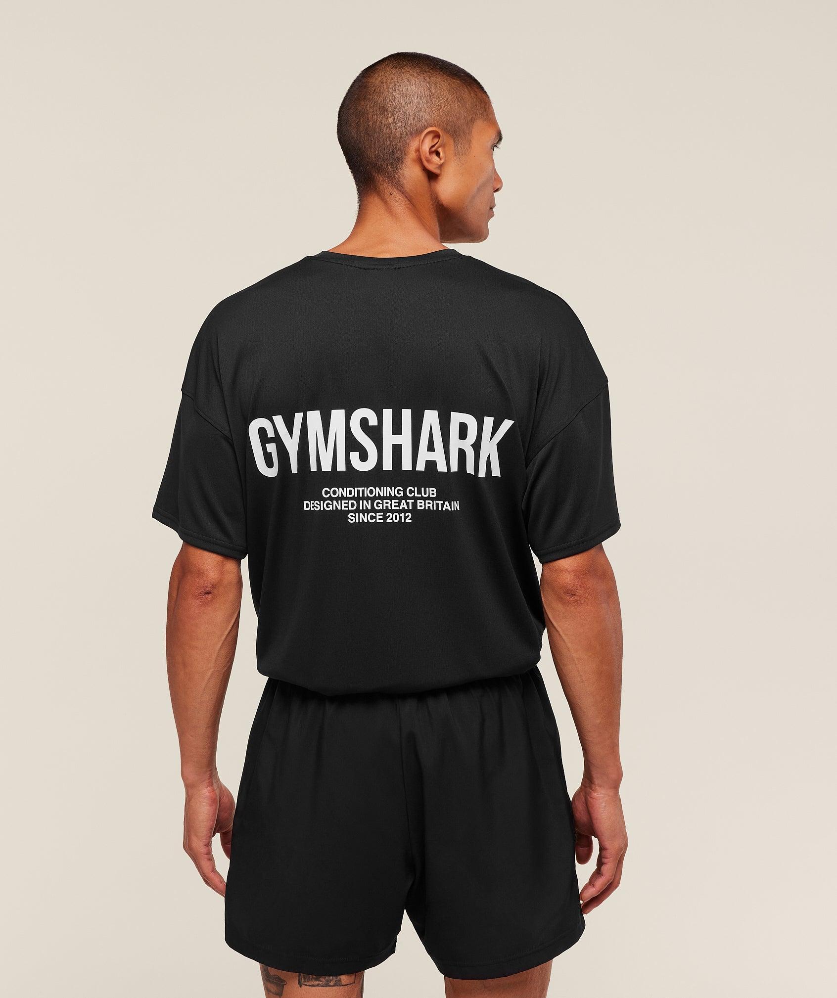 Gymshark Conditioning Club Oversized T-Shirt - Black Male Product Image