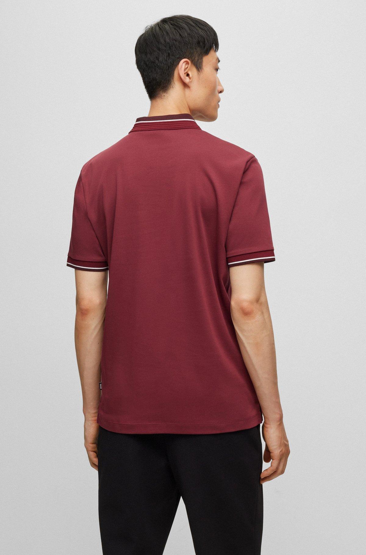 Mercerized-cotton polo shirt with contrast tipping Product Image