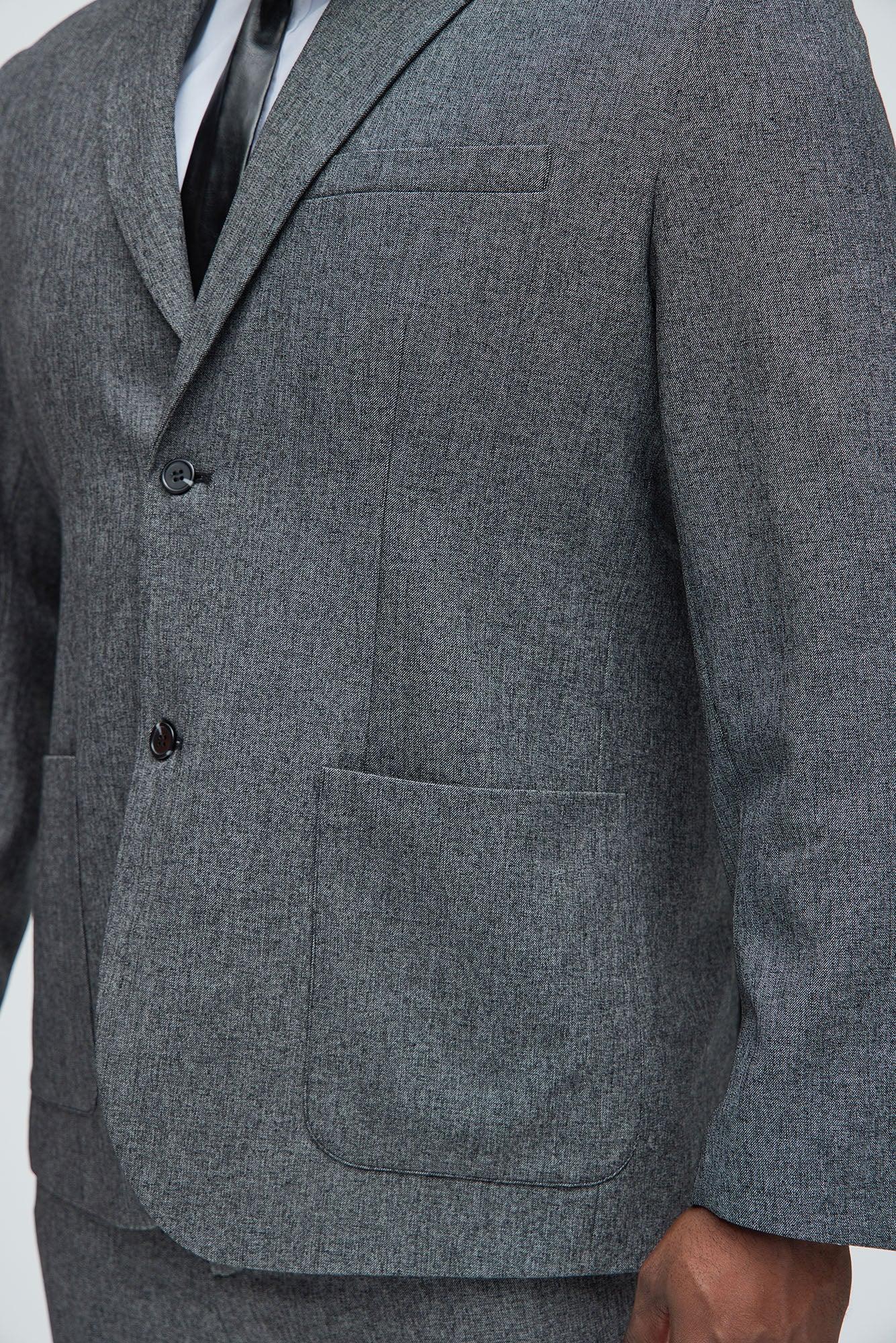 Porter Textured Blazer - Charcoal Product Image