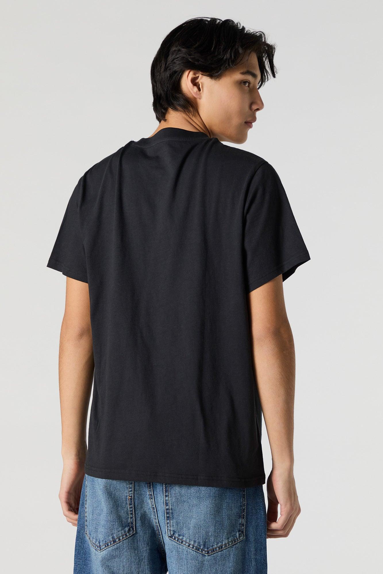 Embroidered Colourblock T-Shirt Male Product Image