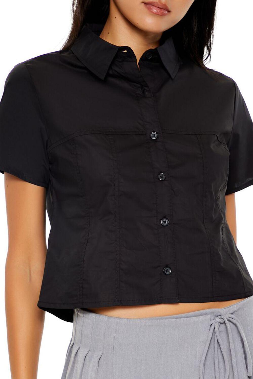 Cropped Poplin Shirt | Forever 21 Product Image