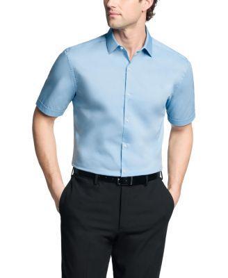 Van Heusen Mens Flex Collar Slim Fit Short Sleeve Dress Shirt Product Image